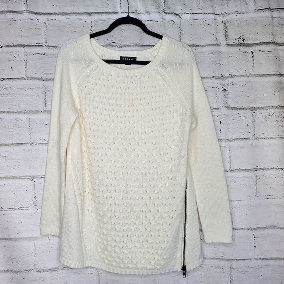 Trouve side zip long sleeve crew neck sweater size large - Picture 1 of 9